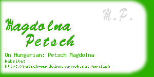 magdolna petsch business card